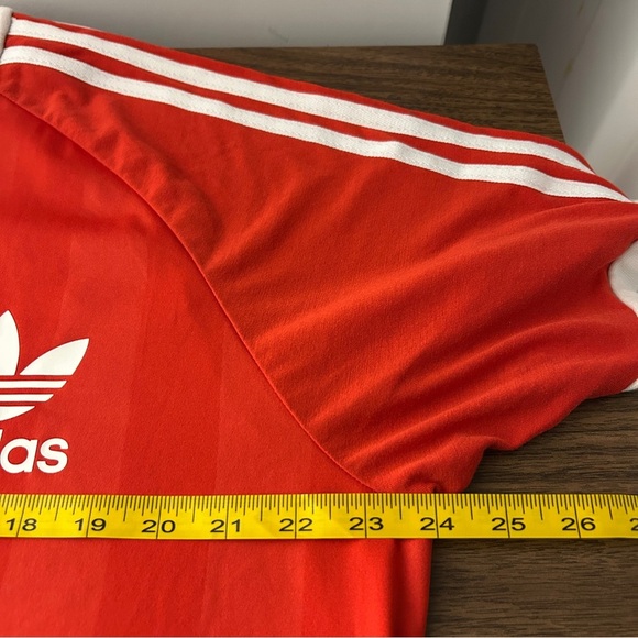 ❤️ Y2K Adidas Men's Red Ringer Jersey with White Stripes XL - Picture 7 of 8